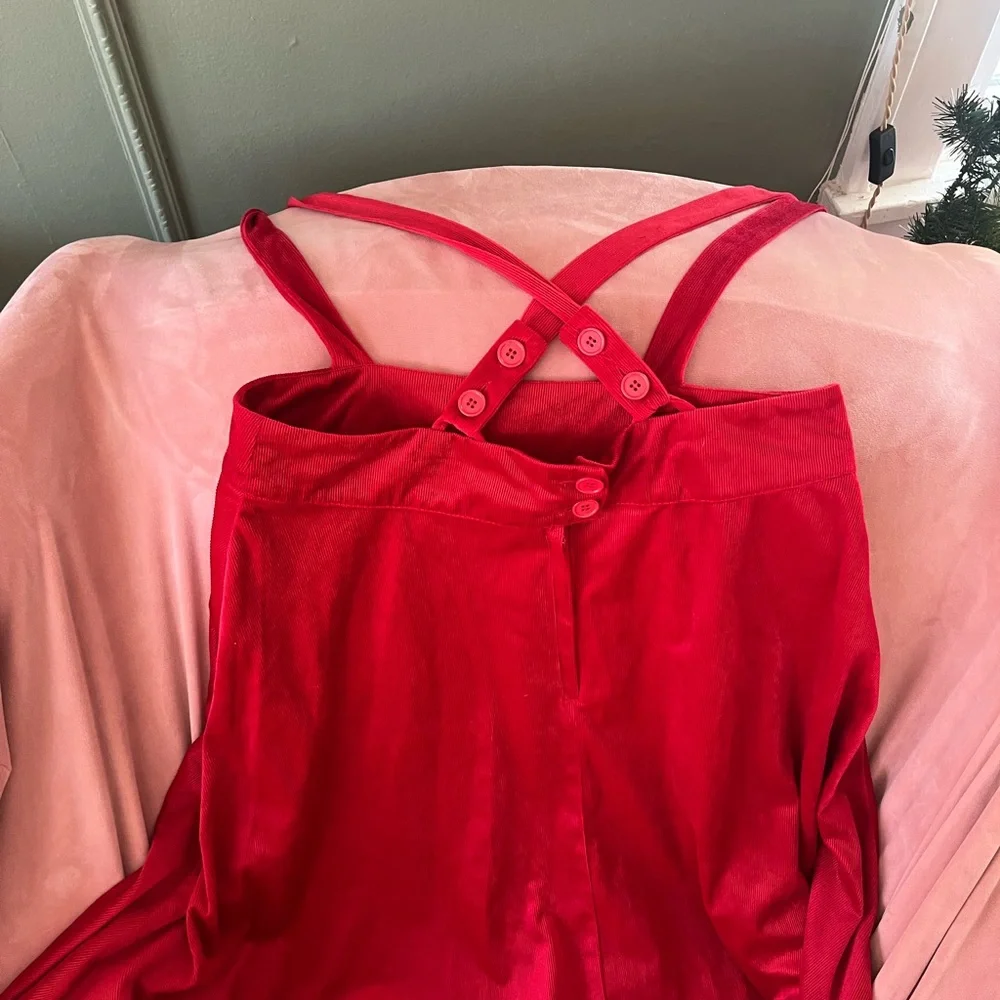 Unique Vintage Red Corduroy Garment - Picture 5 of 6